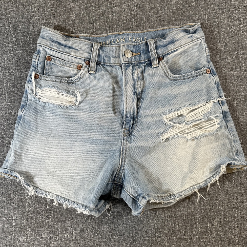 American Eagle Highest Rise '90s Boyfriend Short Womens Size‎ 0 Distressed Denim
